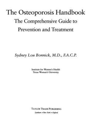 cover image of The Osteoporosis Handbook